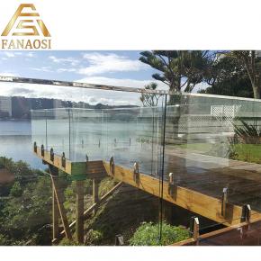 Modern Design stainless steel Glass swimming pool railing Handrails Frameless glass spigot railing